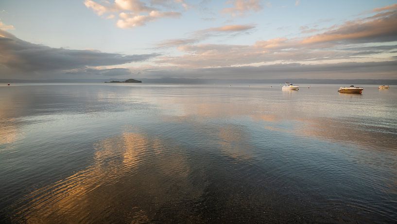 Reflections in the lake by Zehava Perez
