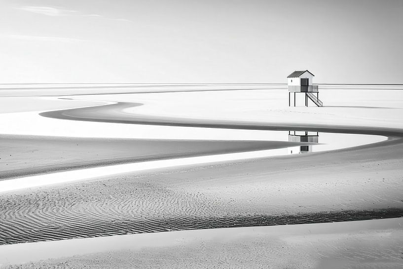 Stilt house in the Wadden Sea-01 by Rautenberg Digital Art Maritim