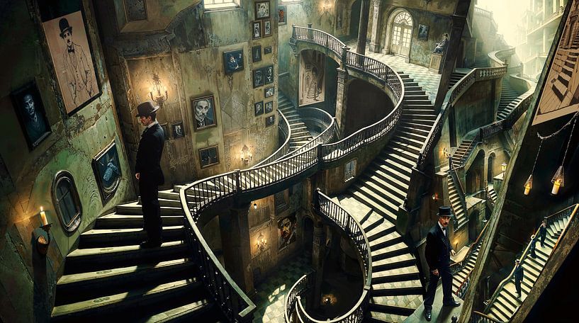 Chaplins Escherianische Exposition von Arjen Roos