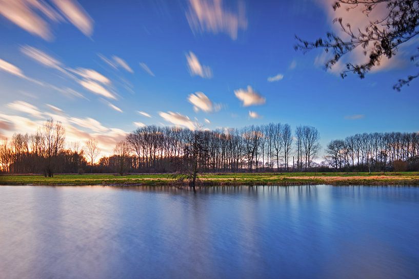 Teich bei Sonnenuntergang von Wim van D