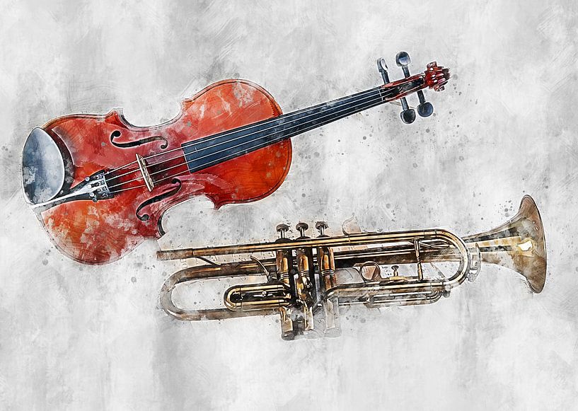 Viool en trompet van Mateo