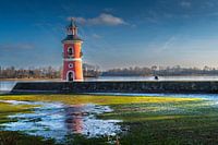 The Moritzburg lighthouse - winter rest by the water