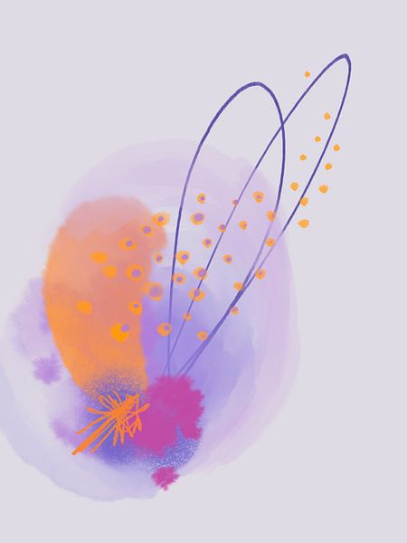 Flower Abstract Purple by Femke Bender