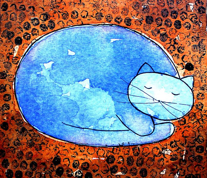 Purr … Katzen Collage von Ans de Bie