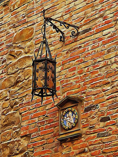 Lamp Over Madonna Plaque by Dorothy Berry-Lound