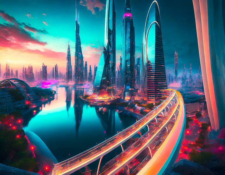 Moderne skyline van Mustafa Kurnaz