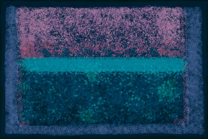 Abstract mit Blau, Grün und Rosa von Rietje Bulthuis