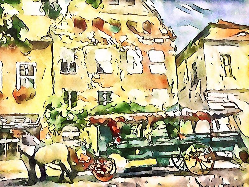 Pferdekutsche in Lüneburg von zam art