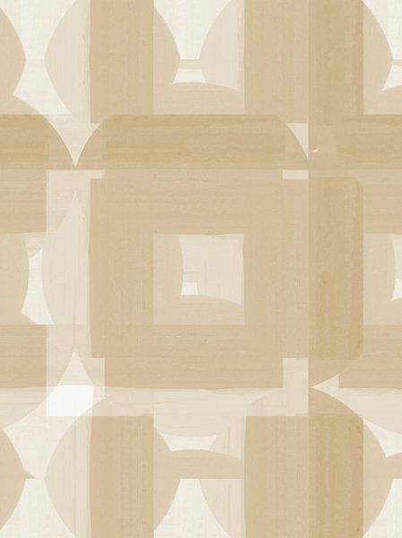 Formes abstraites Bauhaus couleur sable par FRESH Fine Art