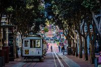 Weltberühmte San Francisco Cable Cars - Landschaft