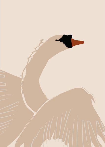 2 Schwäne 1 Tanz, männlich von Atelier Cosa