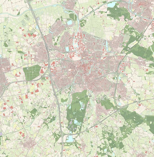 Karte von Breda von Rebel Ontwerp