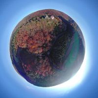 Forêt aux couleurs de l'automne et château de Derneck, Lautertal, Suisse