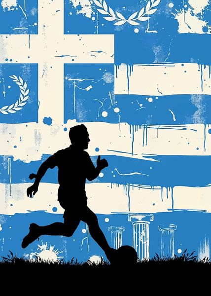 Griechenland Fußballspieler Schatten Silhouette von MIROKKU