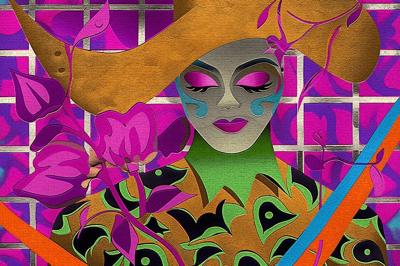 Popart portraits-headgear by Ton Kuijpers