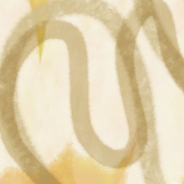 Weiche abstrakte Malerei in Beige und Weiß von Dina Dankers