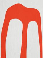 Organic abstract art - orange and white tones