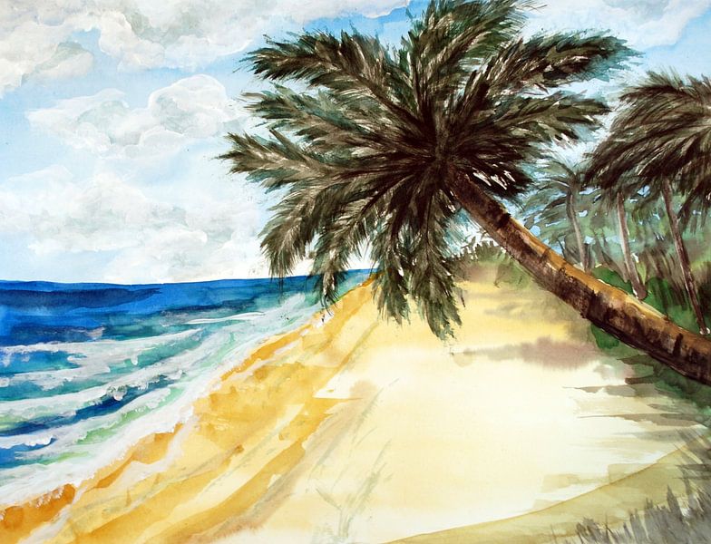 Palmenstrand von Sebastian Grafmann