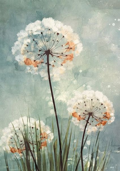 Vergängliche Schönheit: Abstrakte Löwenzahn-Träumerei von Floral Abstractions