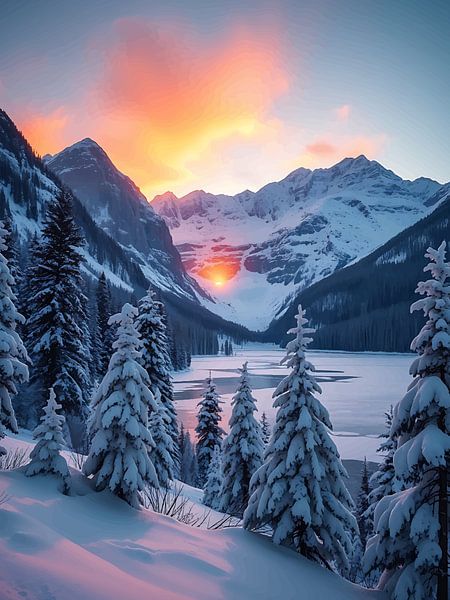 Verschneiter Berg von rendy okta