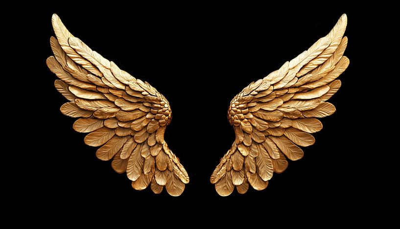 Goldene Engelsflügel Porträtpanorama von TheXclusive Art