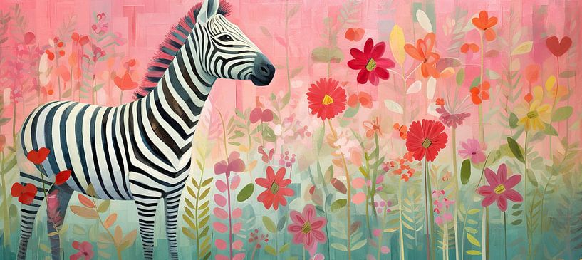 Zebra Kunstwerk von Wunderbare Kunst