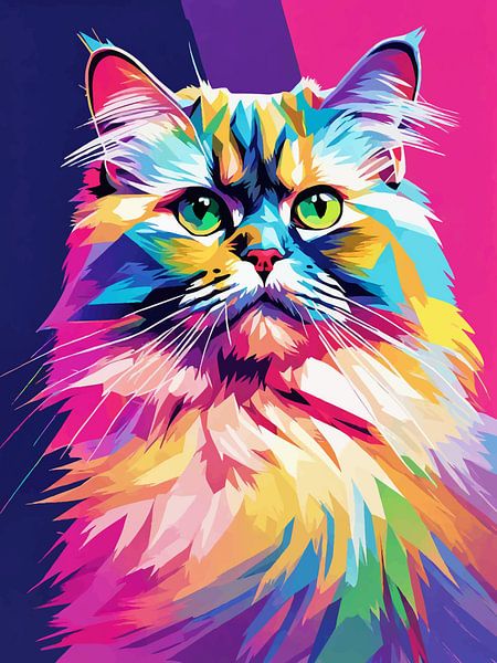 Persische Katze Pop Art 2 von MIROKKU