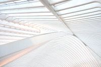 Das Dach von Gare Guillemins in Liege Belgien