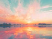 Sunrise Serenity –  Sky Reflections on Water – Wall Art for Home Or Office Decor