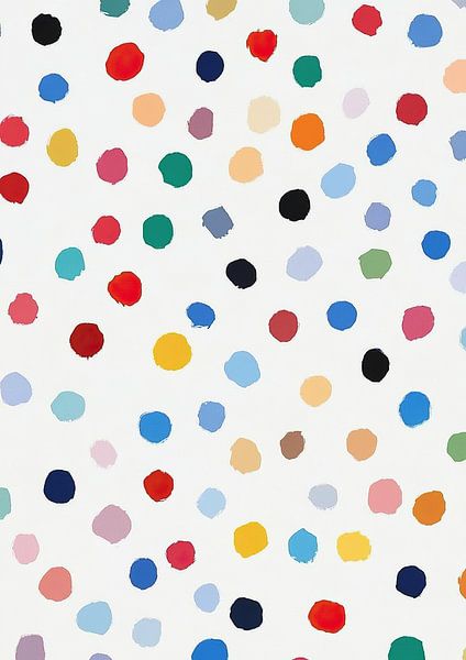 Abstract White Coloured Dots by Niklas Maximilian