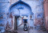 Jodhpur ist eine blaue Stadt in Rajasthan Indien. Die blaue Farbe und damit die unverwechselbare Bel