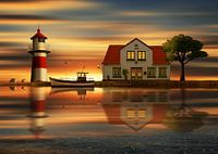 Die Idylle beim Haus des Leuchtturmwärters