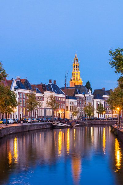 Hoge der A Groningen bei Nacht (Plakat) von Volt