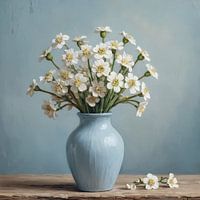 Vase With White Flowers
