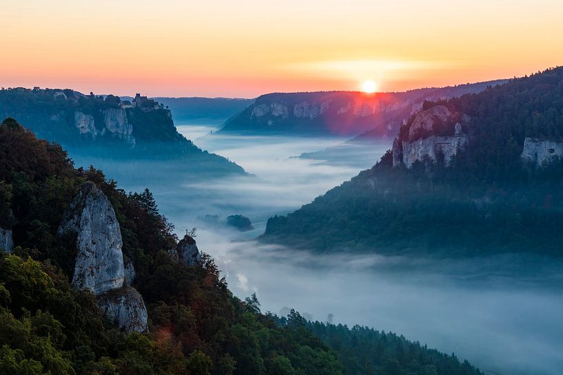 Lever de soleil dans le parc naturel du Danube supérieur par Werner Dieterich