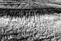 Fine art close-up Aletsch glacier ice in Black and White