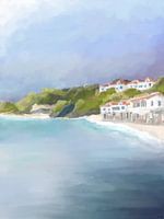 Coucher de soleil à Samos | peinture impressionniste moderne