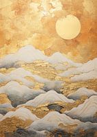 Abstrakte Natur Gold Dekor