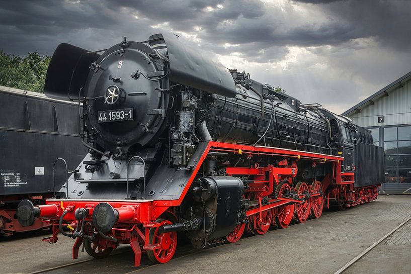 Old steam locomotive 44 1593-1 by Mart Houtman