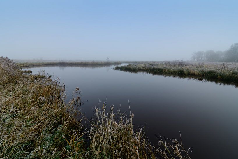 Drentsche Aa in the Winter fog by Andrea de Vries