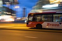 Bus in Eindhoven captured by panning