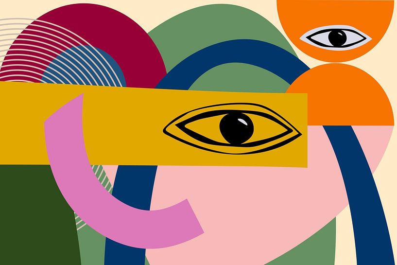 Moderne Abstraktion aus organischen Formen Surrealismus Stil von Mad Dog Art