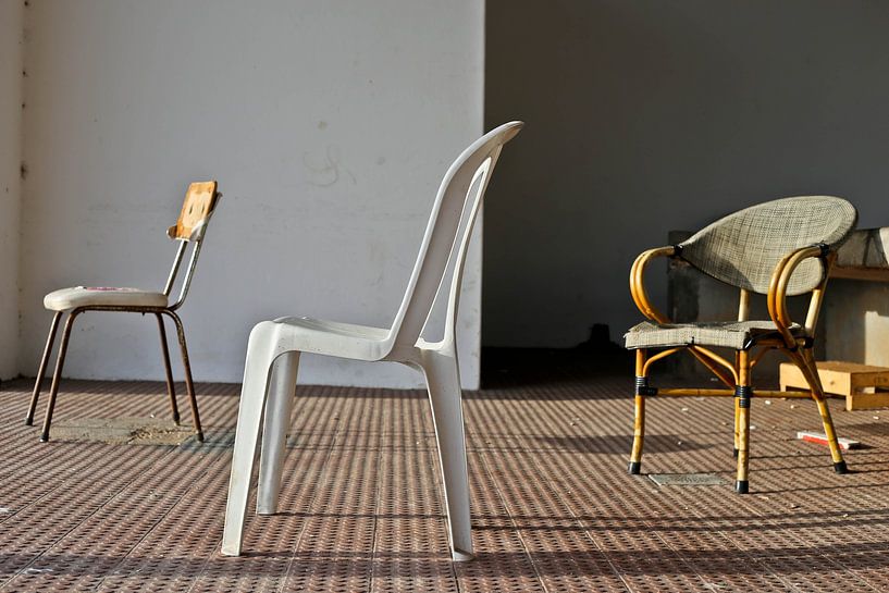 Chairs fish market Alvor. by Marieke van der Hoek-Vijfvinkel