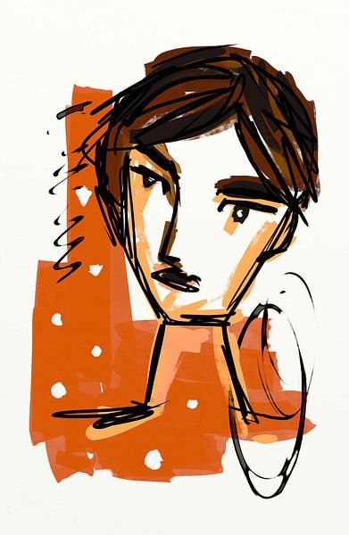 Fille Orange 2 par Jolanda Dekker