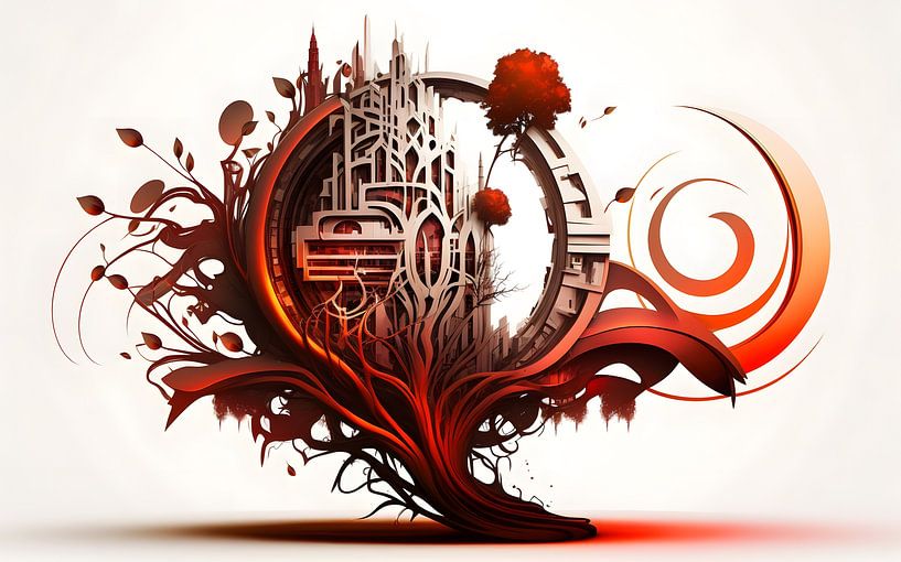 Heartshaped city tree van Tammo Tamminga