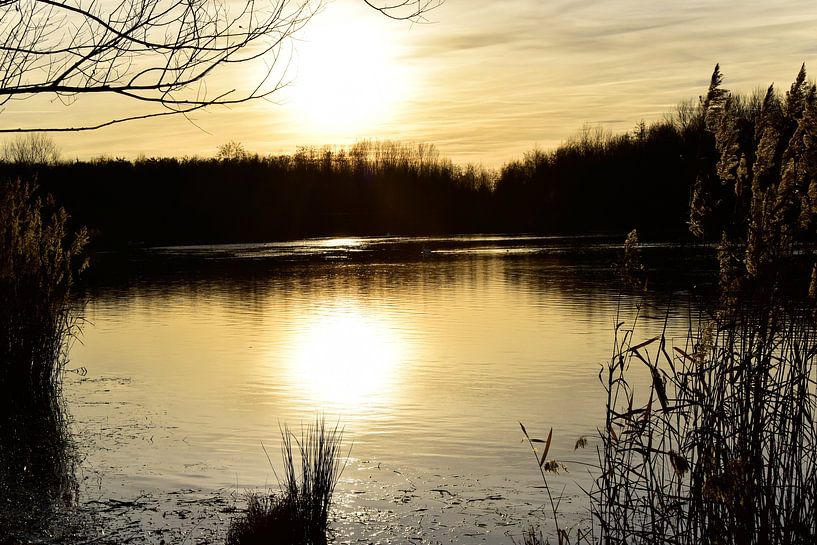 Sunset at the lake by Marcel Ethner