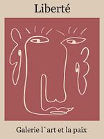 Vintage-Poster Strichzeichnung