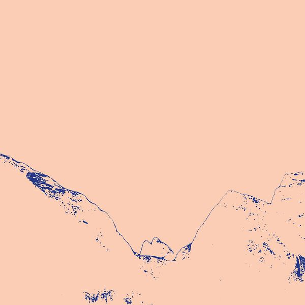 Yama - Berggipfel in den italienischen Dolomiten Liniendruck von Buro JEB ~ Studio NotARTificial