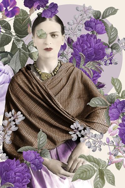 Frida in Purple and Green von Marja van den Hurk