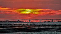 Sunset at the Zeeland Bridge